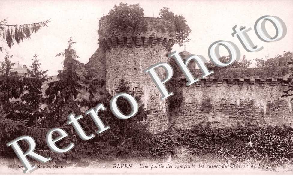 Une partie des rempsrats des ruines du chateau de Largoët