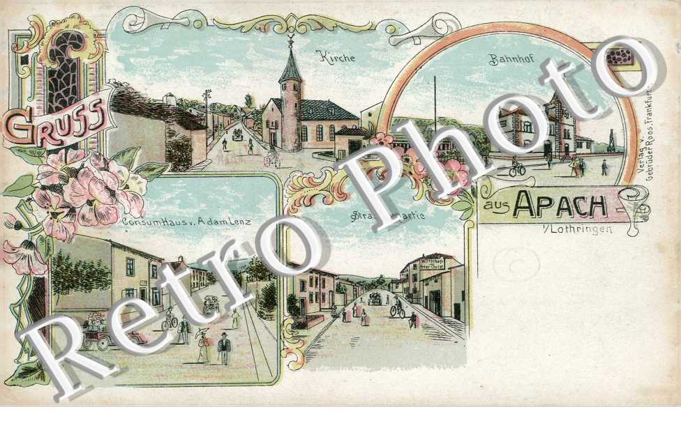 Kirche - Bahnhof - Consumhaus - Strassenpartie
