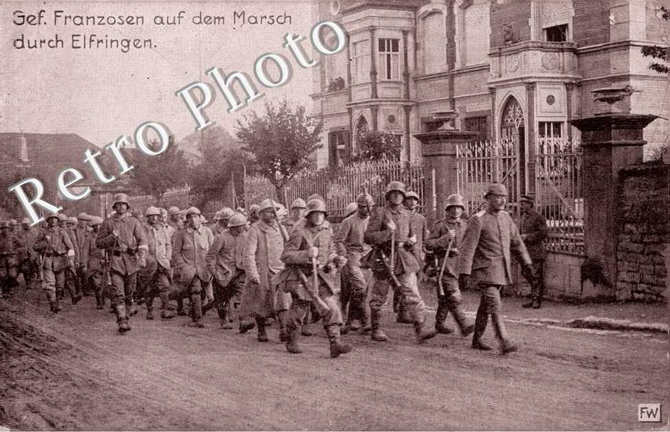 gefangener Franzosen auf dem Marsch durch Elfringen