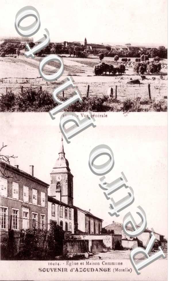 vue generale  eglise et maison commune