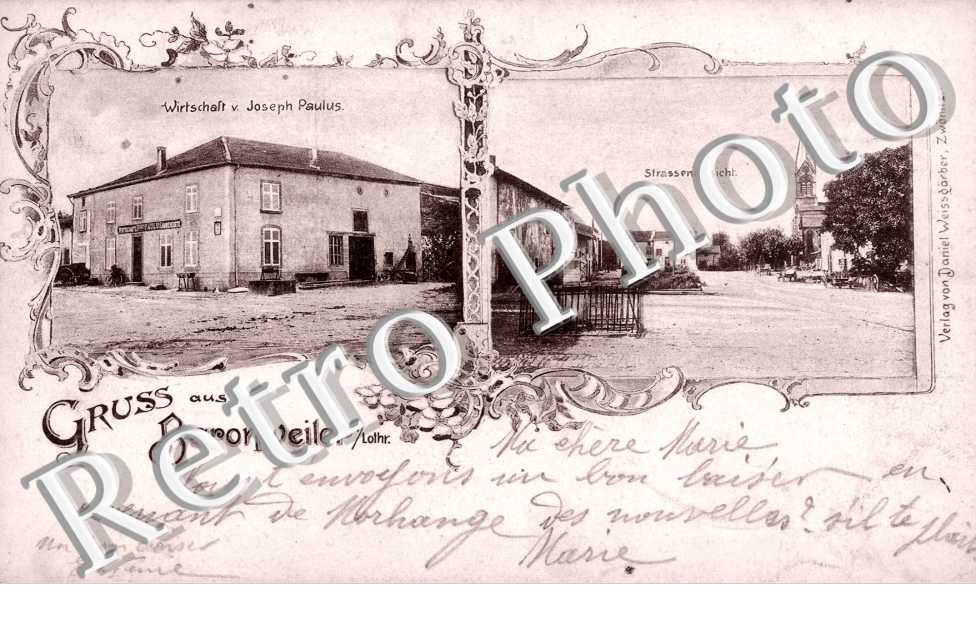 Wirtschaft v. Jospeh Paulus, Strassenansicht, Gruss aus Baronweiler