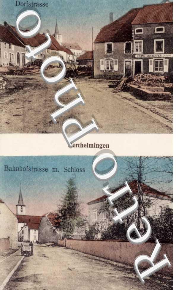 Dorfstrasse - Bahnhofstrasse mit Schloss