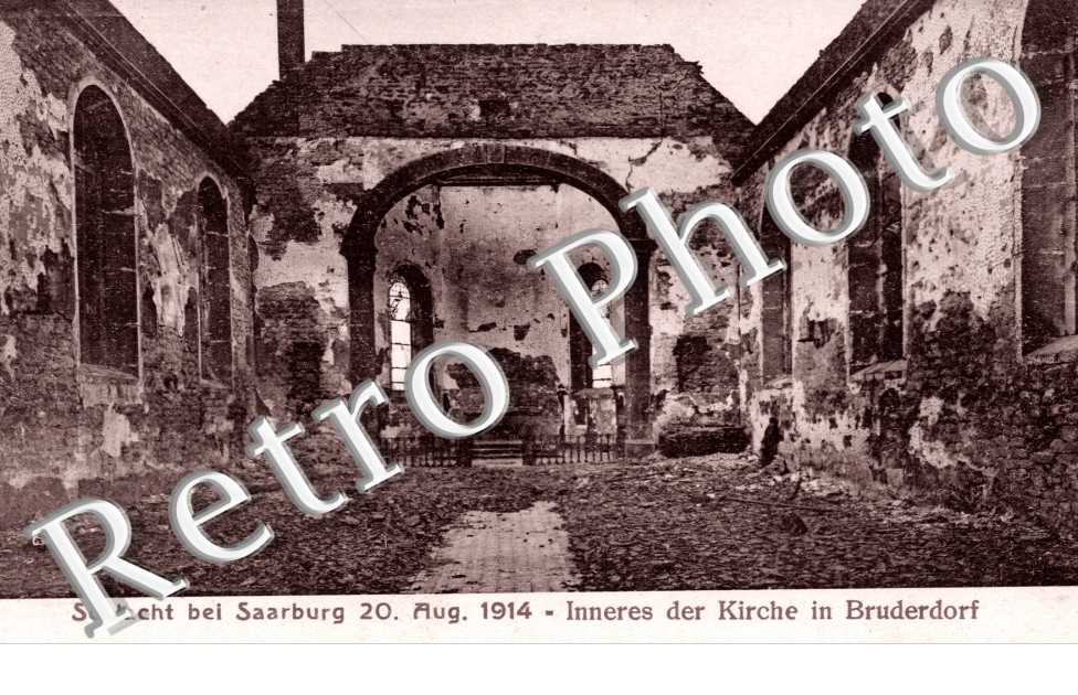 Schlacht bei Saarburg i. L. 18-20 Aug. 1914 - Inneres der Kirche in Bruderdorf