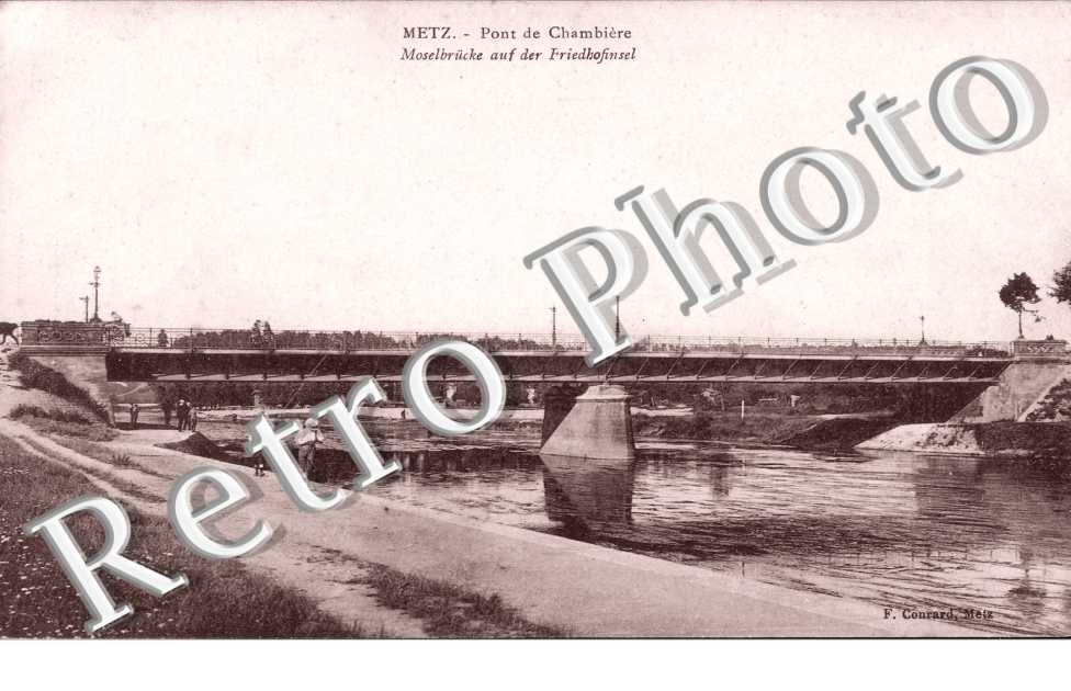 Pont de Chambiere, Moselbrucke auf der Friedhofinsel