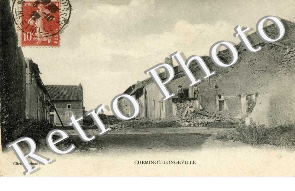 CHEMINOT-LONGEVILLE -  Une vue apres la grande guerre