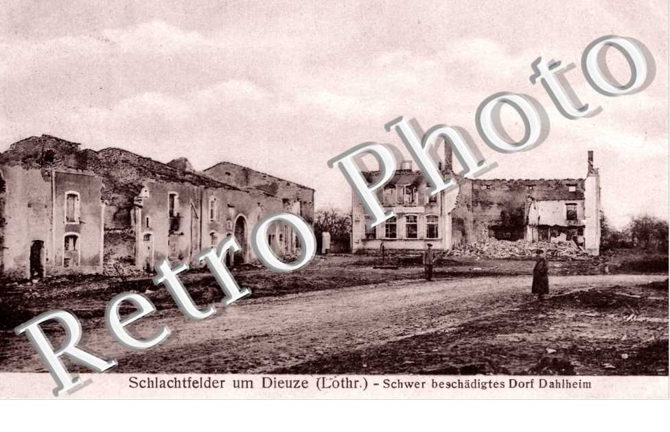 Schwer beschadigtes Dorf Dalheim