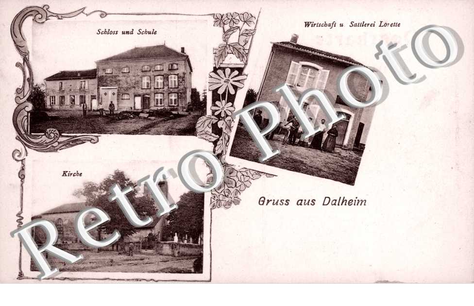 Schloss und Schule, Kirche, Wirtschaft und Saulterei Lorette