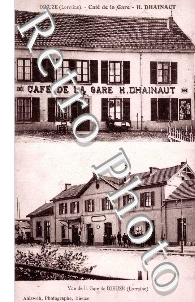 cafe de la gare  H Dhainaut  Vue de la gare