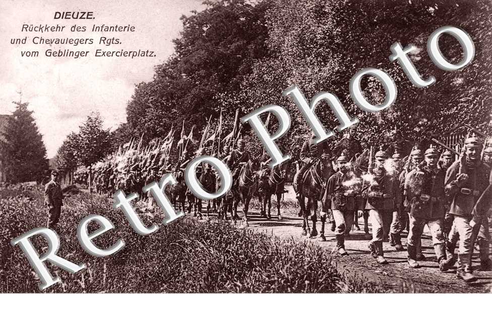 Ruckkehr des infanterie und chevaulegers Rgts vom Geblinger exercierplatz