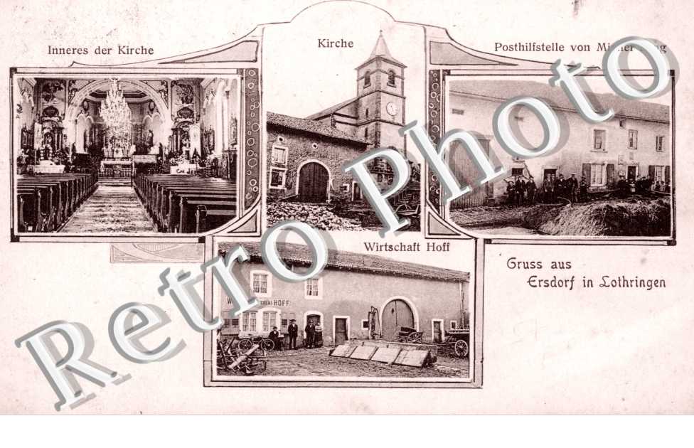 Inneres der Kirche, Kirche, Posthilfstelle von Michel Lang, Wirtschaft Hoff