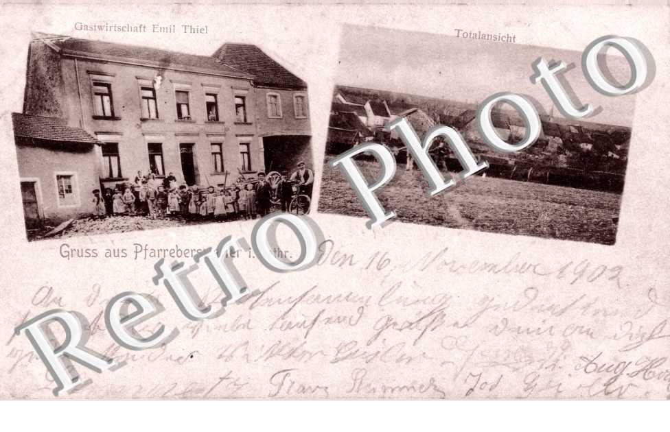 gruss aus Pfarrebersweiler gastwirtschaft Emil Thiel  Totalansicht