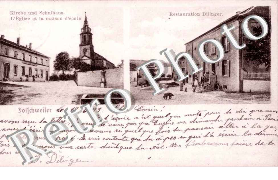 l&#039;eglise et la maison d&#039;ecole - Restauration Dilinger