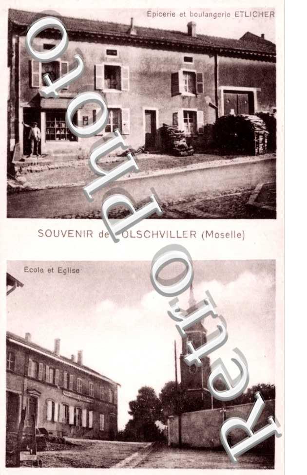 Epicerie et boulangerie Etlicher - ecole et eglise