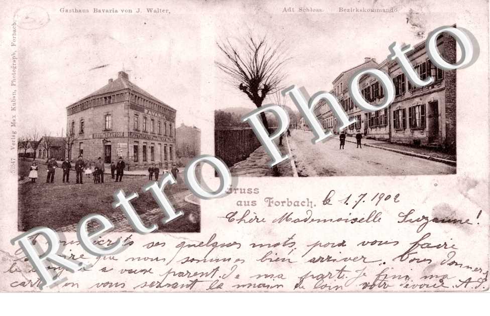 Gasthaus Bavaria von J Walter  Adt Schloss  Bezirkskommando