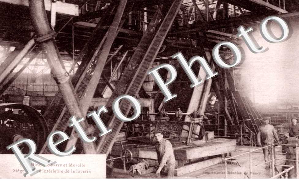 Mines de Sarre et Moselle - siege 5 - vue interieure de la laverie