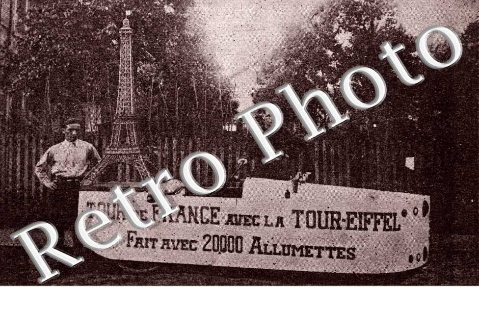 Tour de France avec la tour Eiffel, fait avec 2000 allumettes