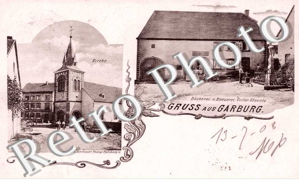 Kirche, Backerei von Spezereihandlung Victor Staenta