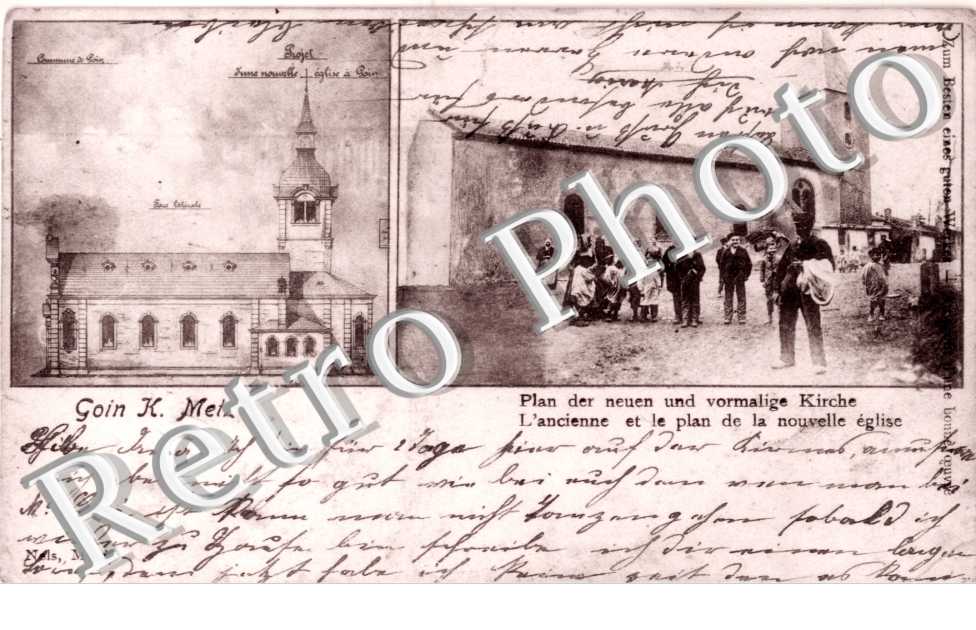 l&#039;ancienne et le plan de la nouvelle eglise