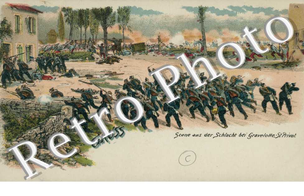 Scene aus der Schlacht bei Gravelotte St Privat (couleur)