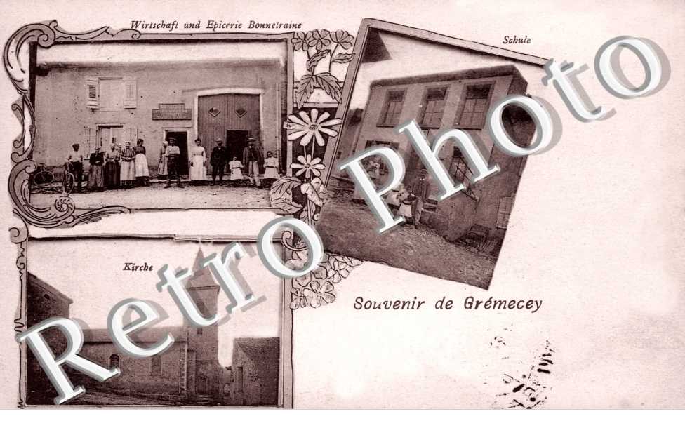 Schule, Kirche, Wirtschaft und Epicerie Bonneiraine