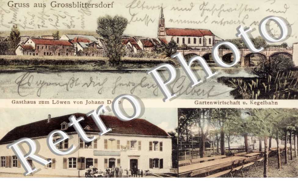 Gasthaus zum Lowen von Johann Doub - Gartenwirtschaft u. Kegelbahn
