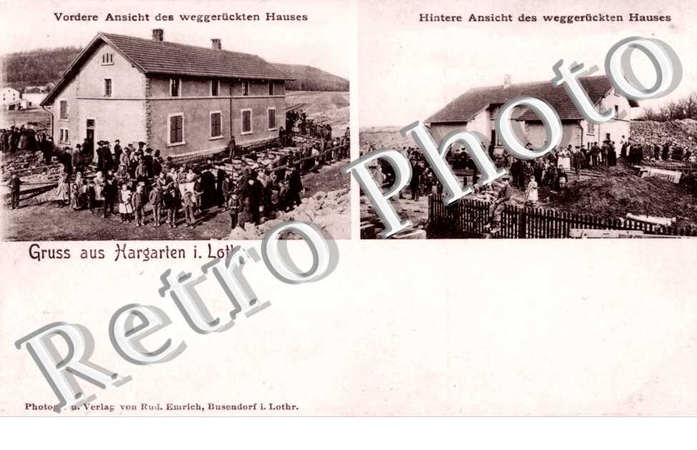 Ansicht des weggeruckten Hauses