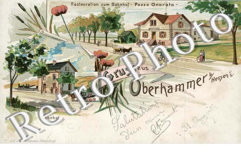 Gruss aus Oberhammer  Restauration zum Bahnof  Pozzo Onorato