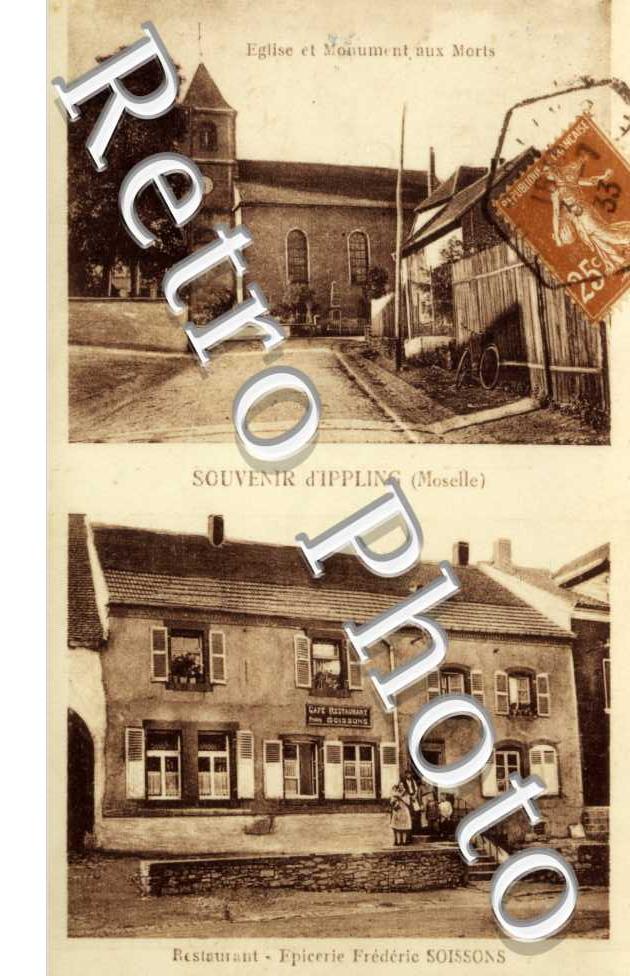 eglise et monument aux morts Restaurant epicerie Frederic Soissons