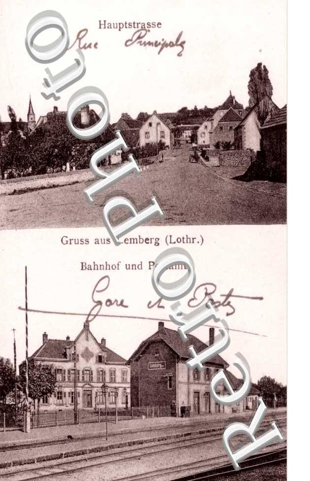 Hauptstrasse - Bahnhof und Postamt