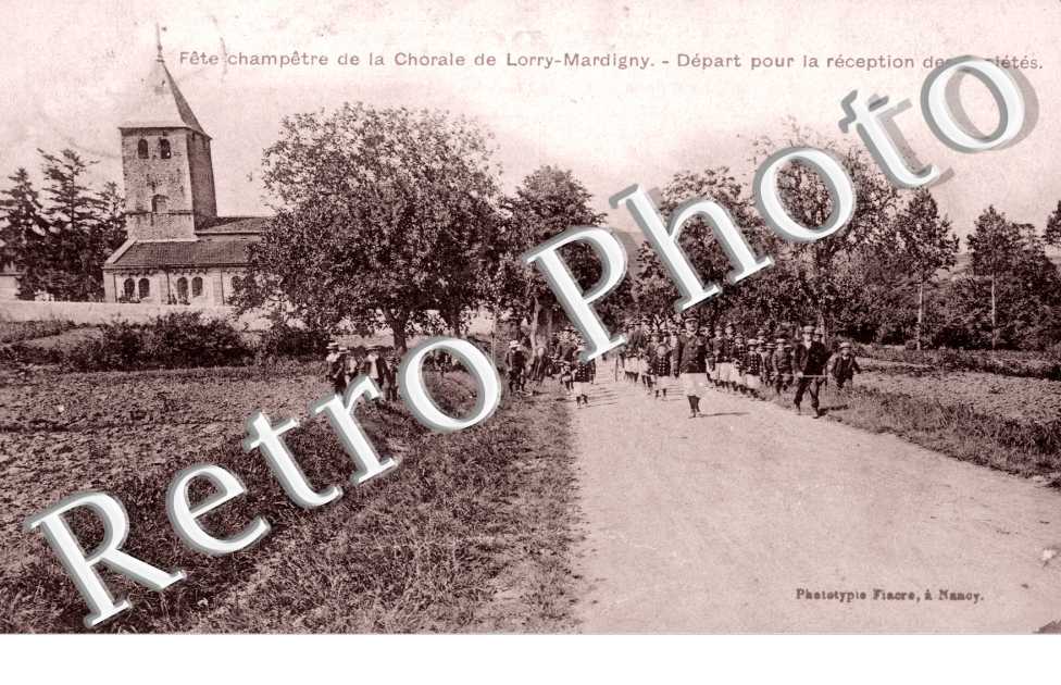 Fete champetre de Lorry-Mardigny Depart pour la reception des societes