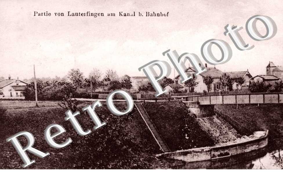 Partie von Lauterfingen am Kanal bei Bahnhof