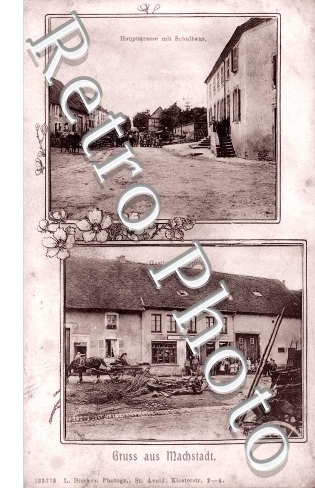 Haupstrasse mit Schulhaus, Gasthaus Rupprich
