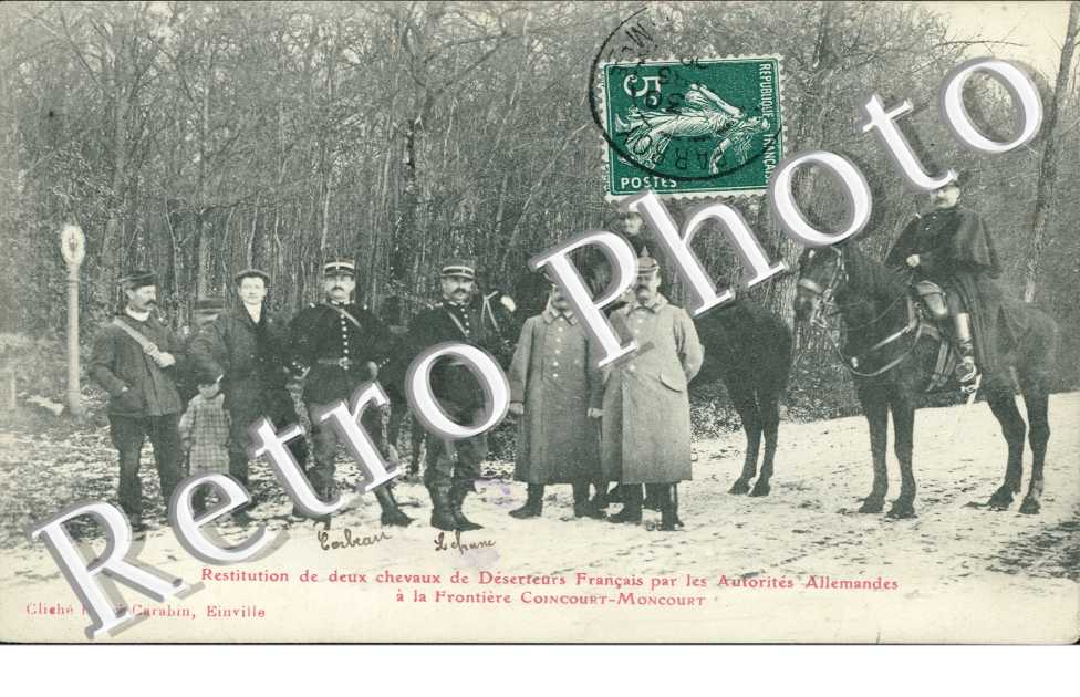 restitution de 2 chevaux de deserteurs francais par les autorites allemandes