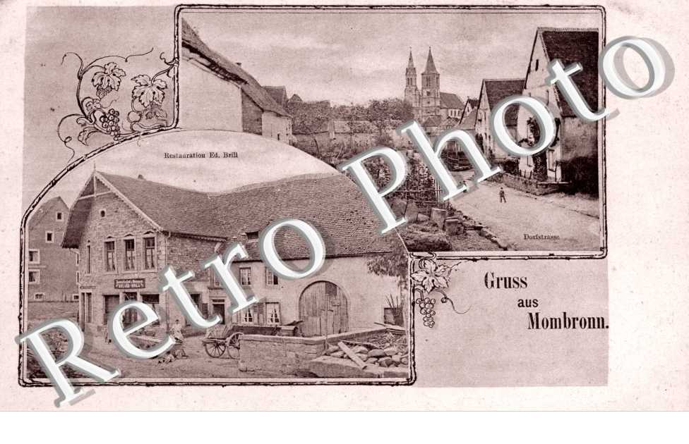 gruss aus Mombronn - Dorfstrasse - Restauration Ed. Brill