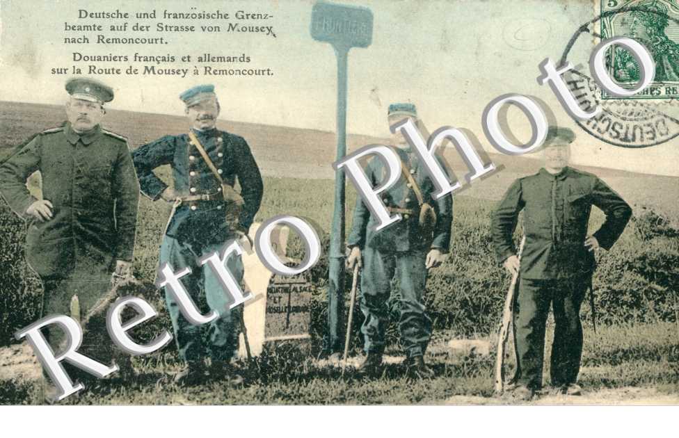 Douaniers francais et allemands sur la Route de Moussey