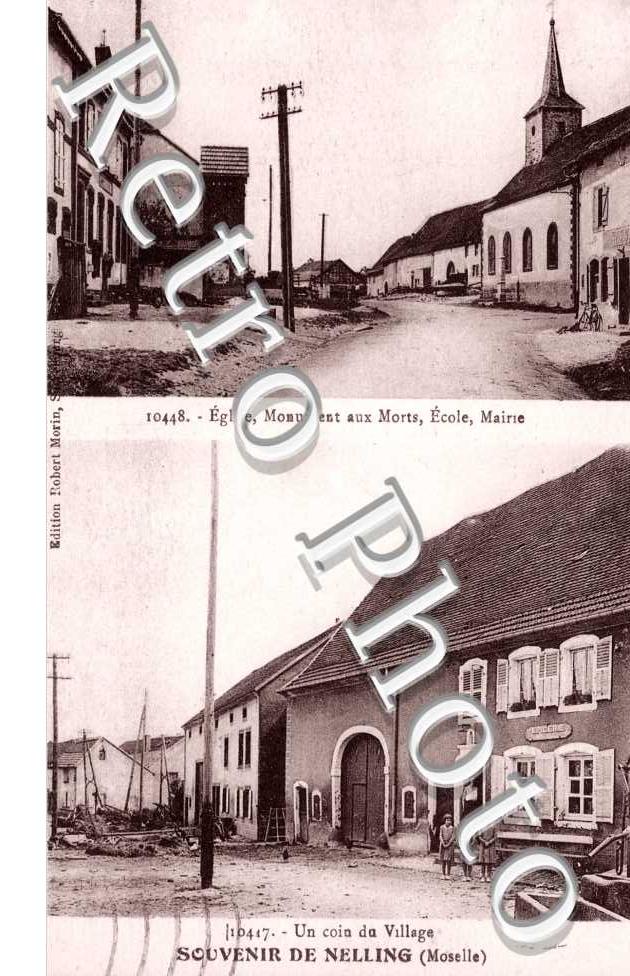 Eglise, Monument aux Morts, Ecole, Mairie, Un coin du Village