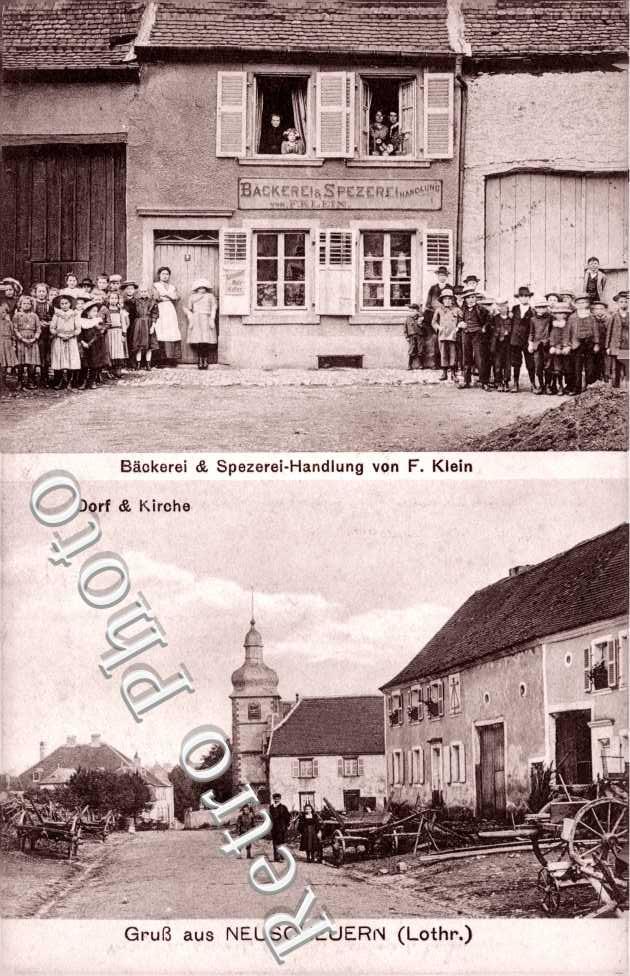 Backerei Spezerei Handlung von F. Klein, Dorf, Kirche