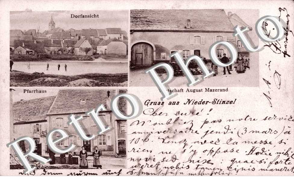 Pfarrhaus, Dorfansicht, Wirtschaft August Mazerand