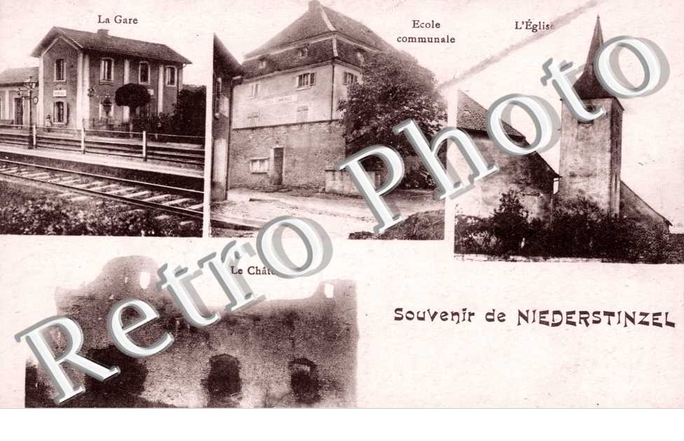 La Gare, Ecole communale, Eglise et le Chateau