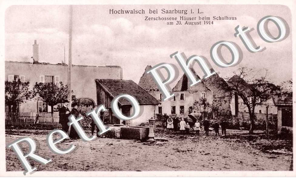 zerschossene hauser beim schulhaus