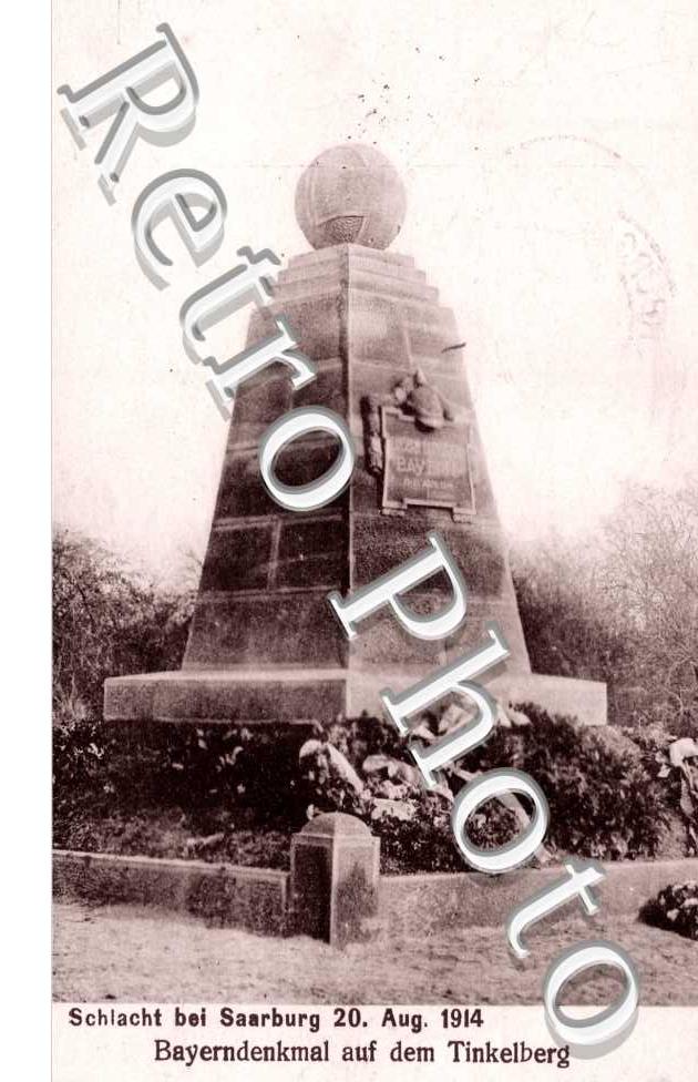 Schlacht bei Sarrebourg 20 August 1914, Bayerdenkmal auf dem Tinkelberg