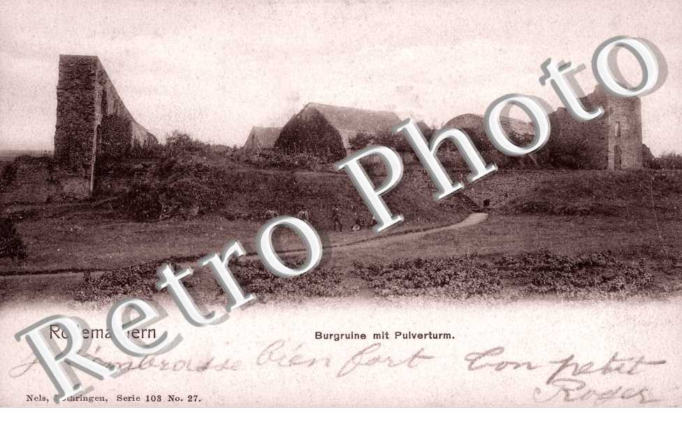 Burgruine mit Pulverturm - Nels serie 103 n° 27