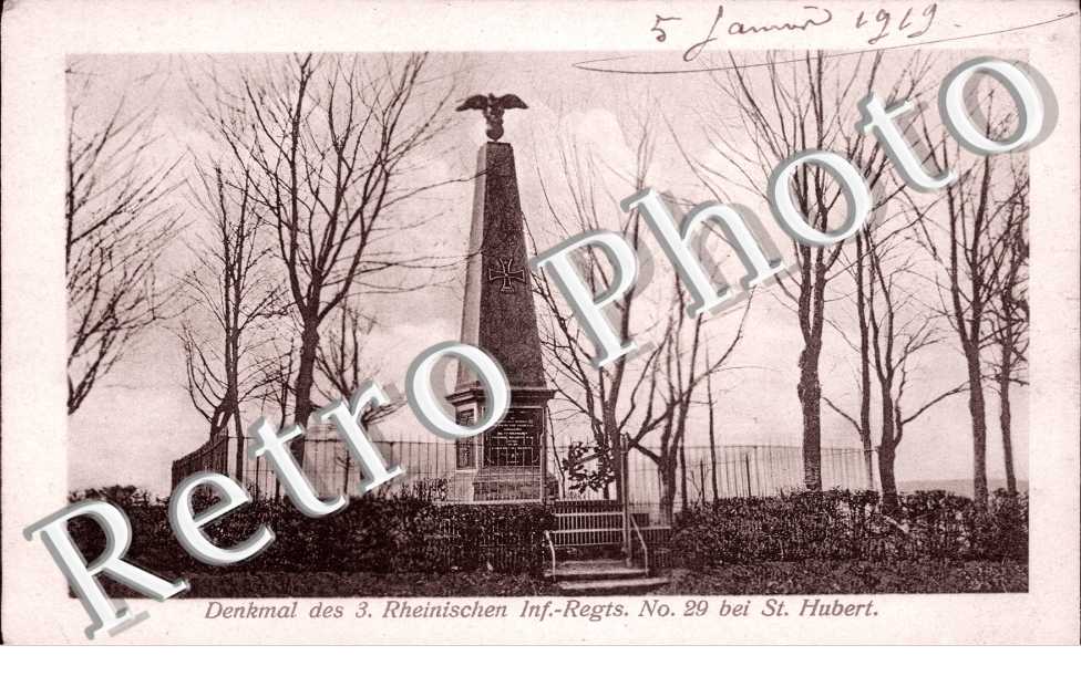 Denkmal des 3. Rheinischen inf. regts nÂ° 29 bei Saint Hubert