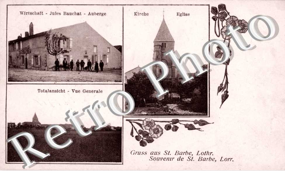 Souvenir de Sainte Barbe, Auberge, Eglise, Vue generale