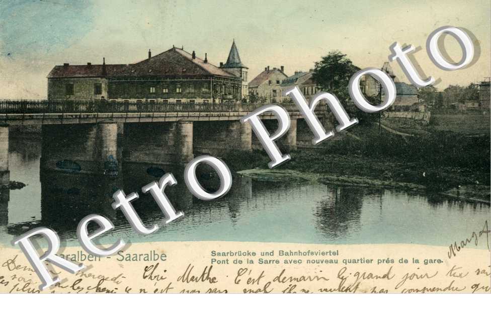 pont de la Sarre avec nouveau quartier pres de la gare