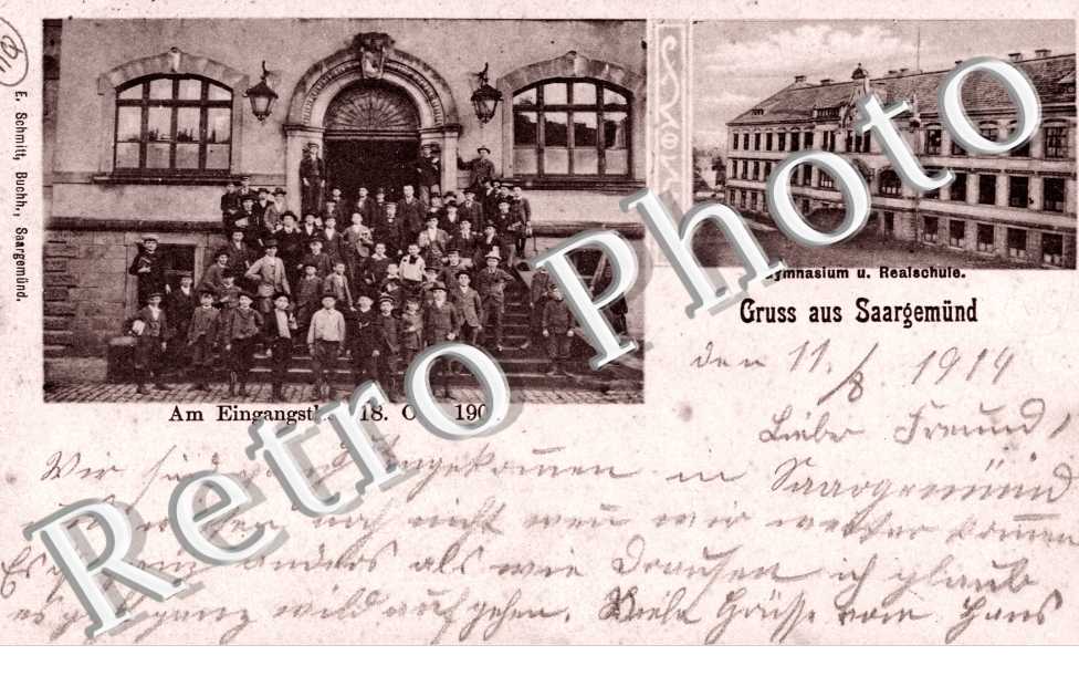 Am Eingang 18. October, Gymnasium und Realschule