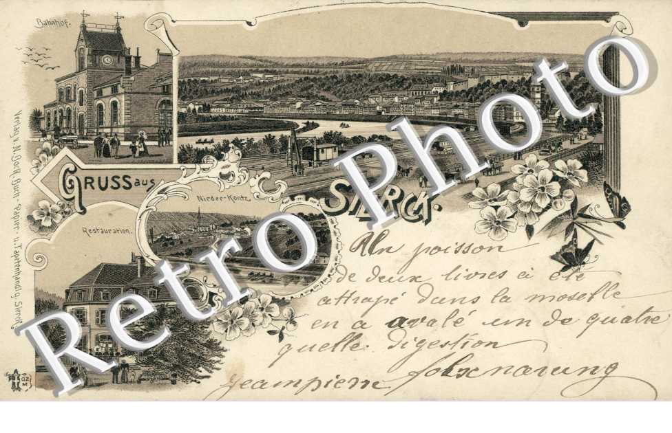 la  gare Restauration Nieder Kontz  1896