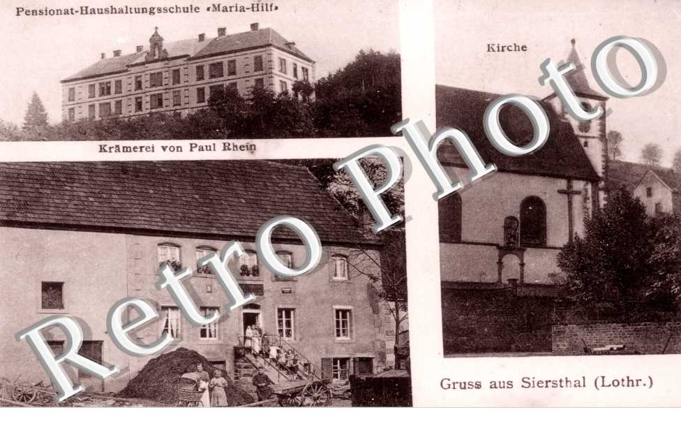 pensionat Haushaltungsschule "Maria Hilf" - Kramerei von Paul Rhein - Kirche