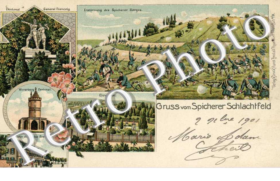 Gruss vom Spicherer Schlachtfeld