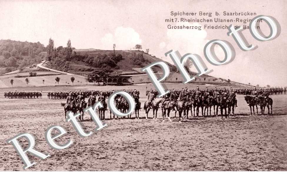 Spicherer Berg mit 7. Rheinischen Ulanen-Regiment  Grosherzog Friedrich von Baden